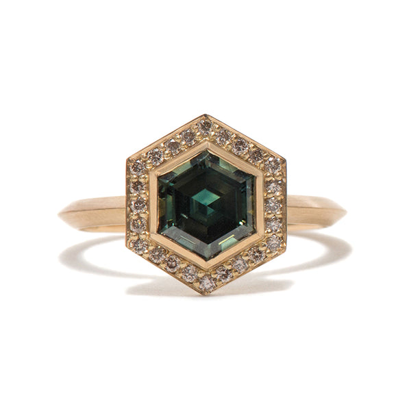 Bespoke: The Hexagonal Halo Engagement Ring