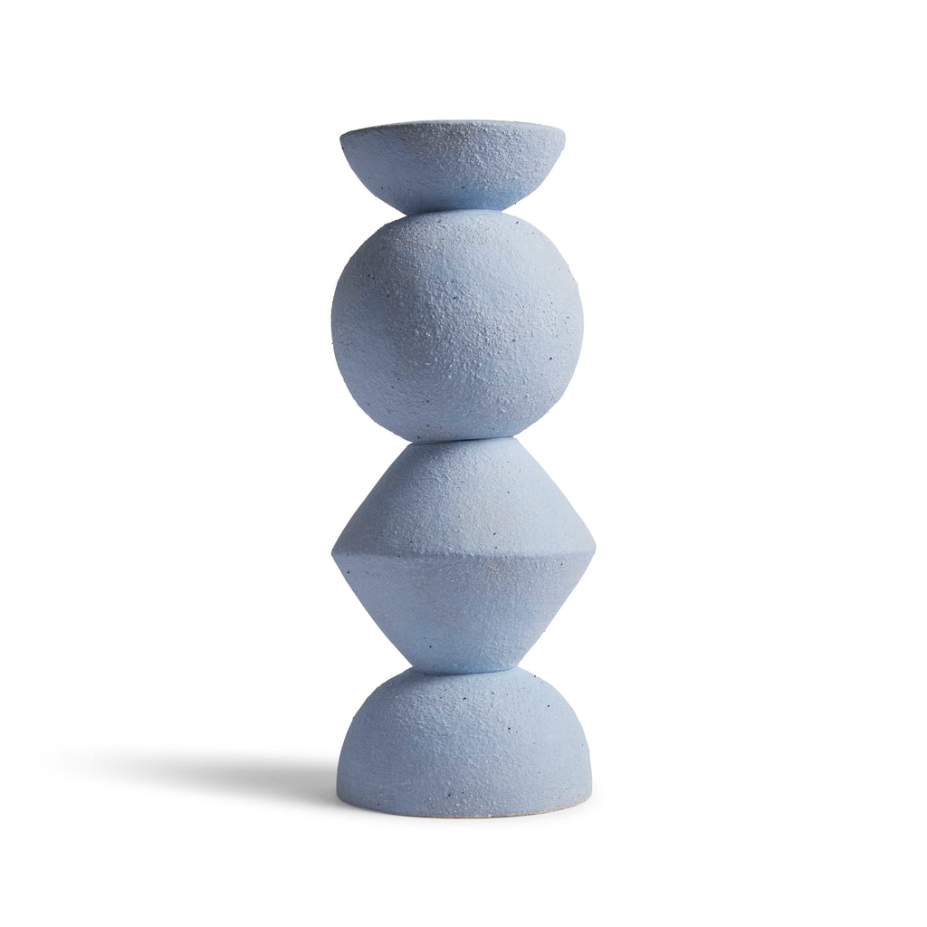 Blue Tall Stacked Vessel