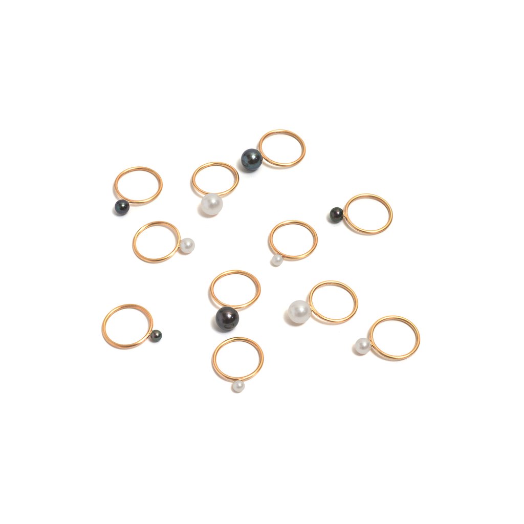 White Pearl Stacking Ring