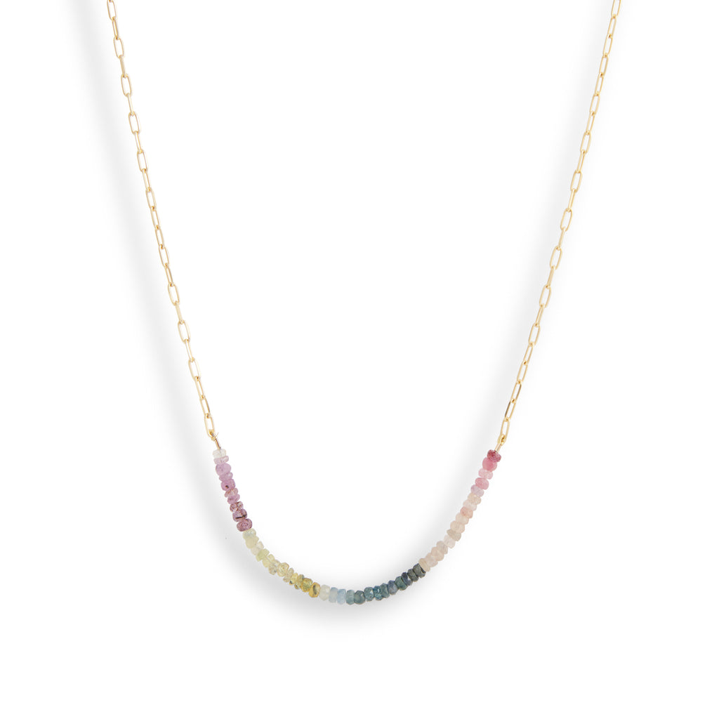 Sapphire Mini Link Necklace