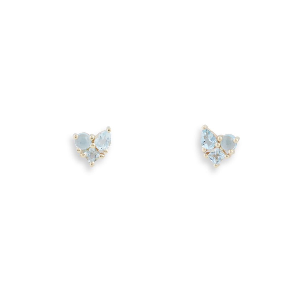 Kaleidoscope Blue Gem Earrings