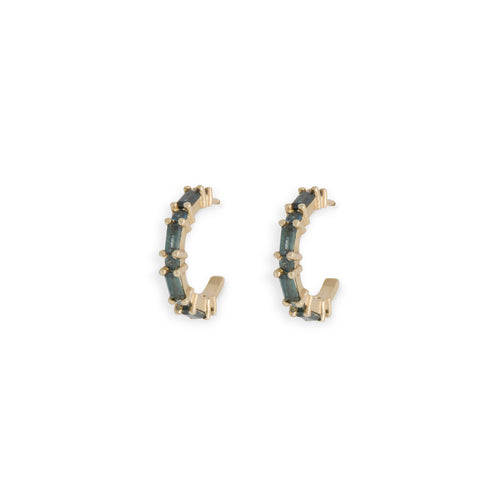 Parti Sapphire Small Huggie Earrings