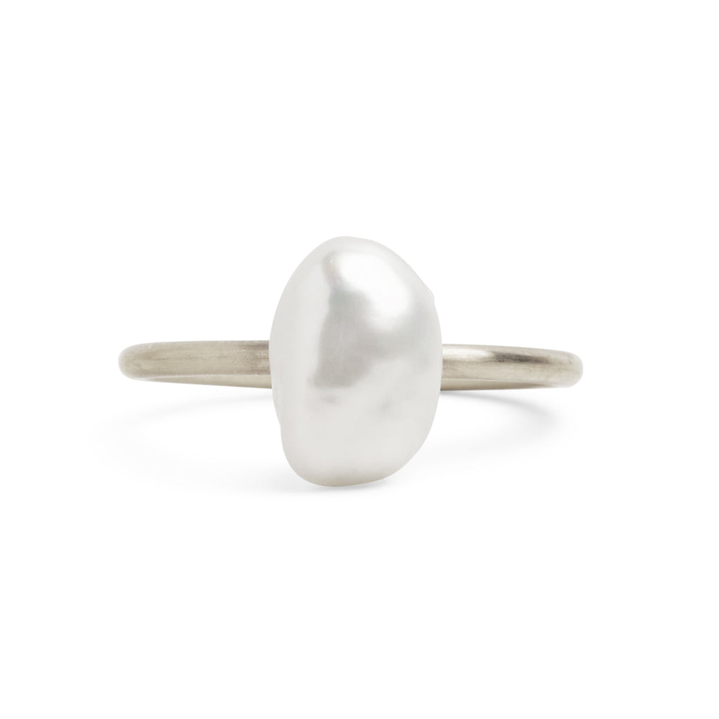 Baroque Pearl Large Gold Ring