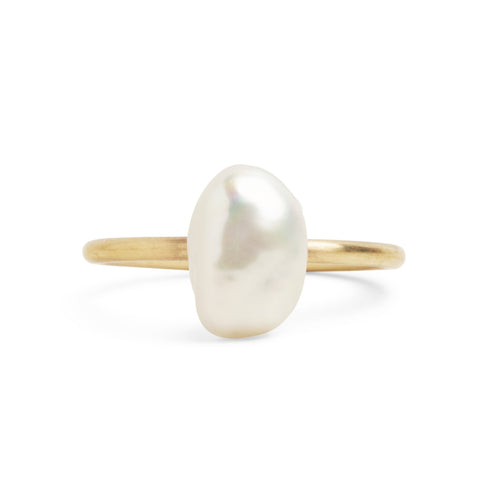 Baroque Pearl Medium Gold Ring