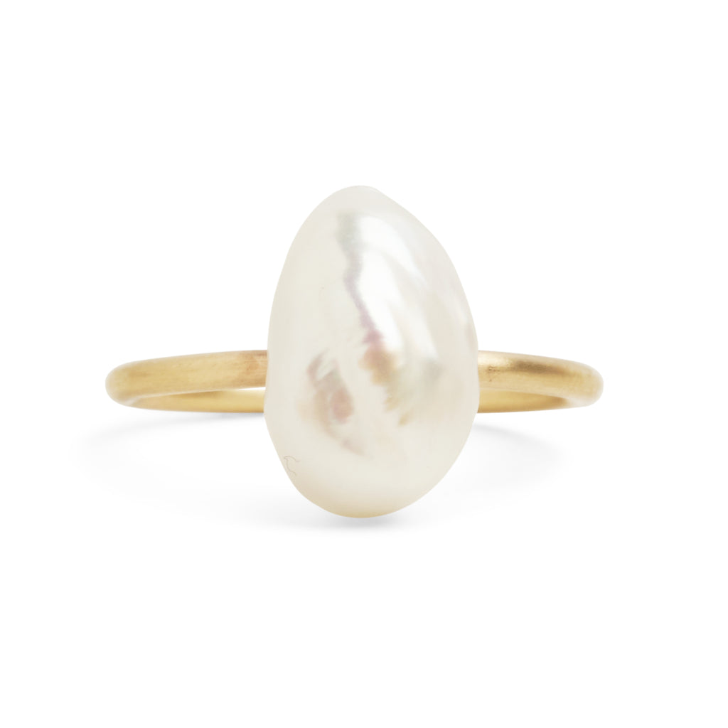 Baroque Pearl Small Gold Ring