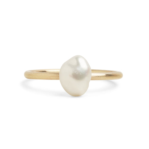 Baroque Pearl Small Gold Ring