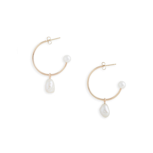 Medium Gold Charming Hoop + Charms Earrings