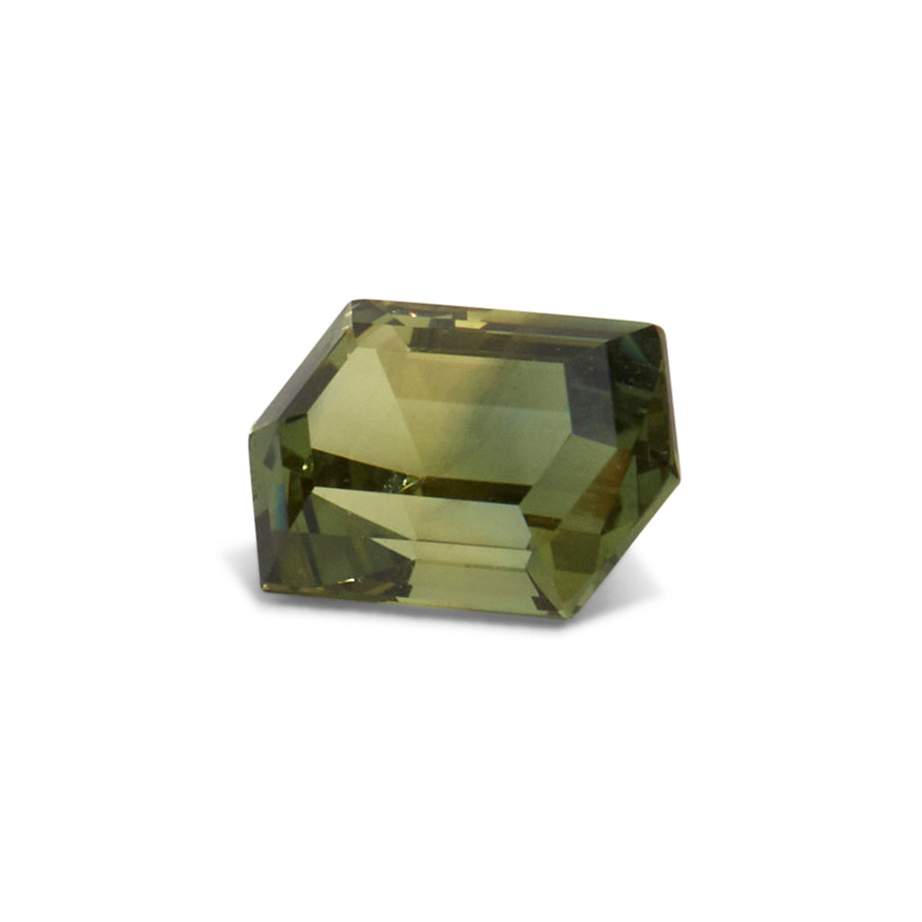 1.60ct Elongated Hexagonal Cut Green/Yellow Australian Parti Sapphire
