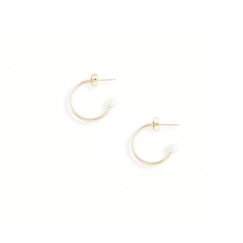 Small Gold Charmed Hoop Earrings