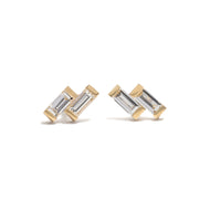 Double Diamond Baguette Earrings