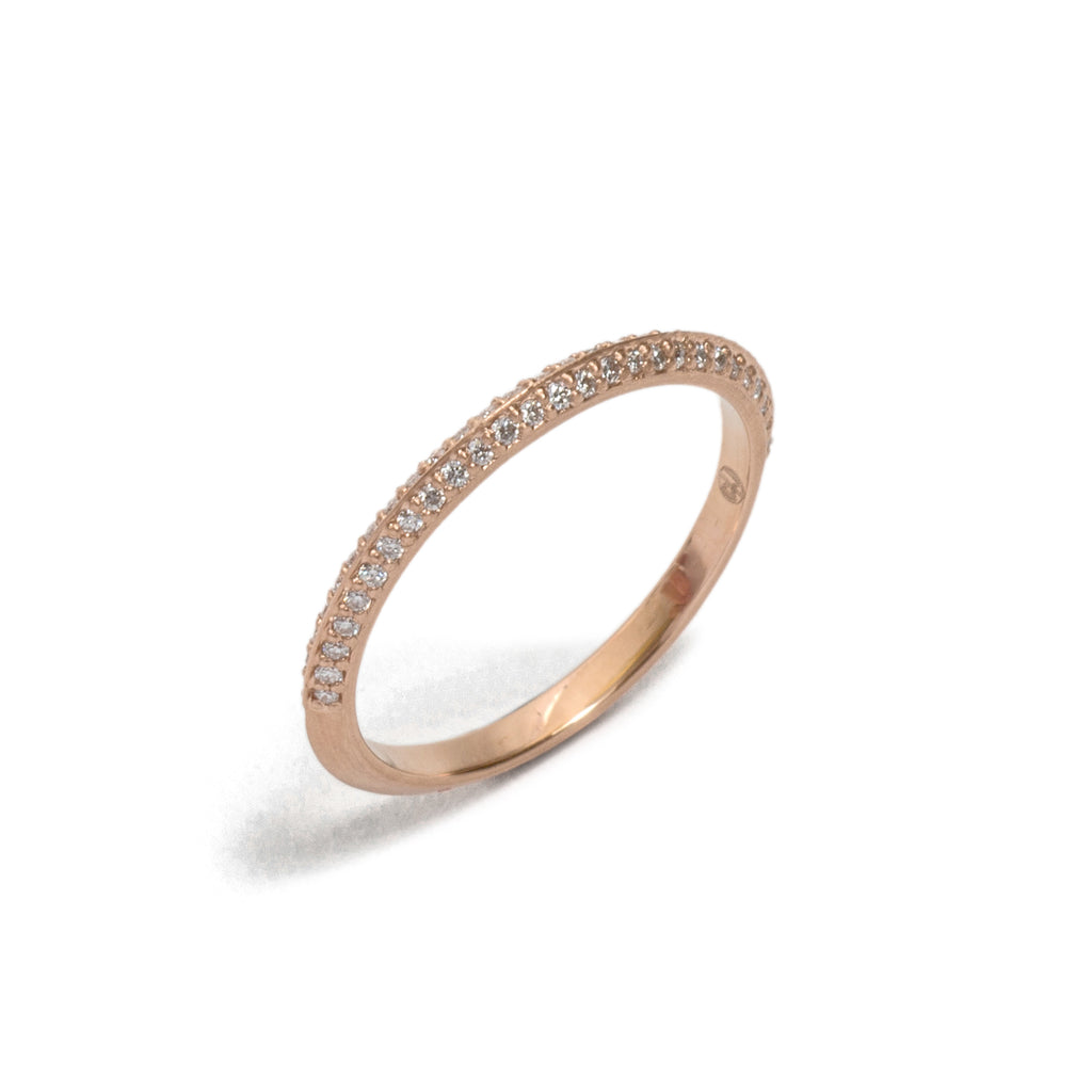 Double Jewelled Rose Gold You and Me Ring