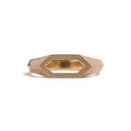 Elongated Hexagonal Signet Ring