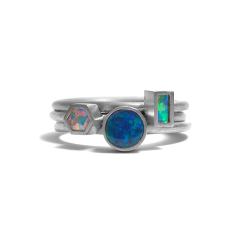 Opal Element Small Stacking Ring