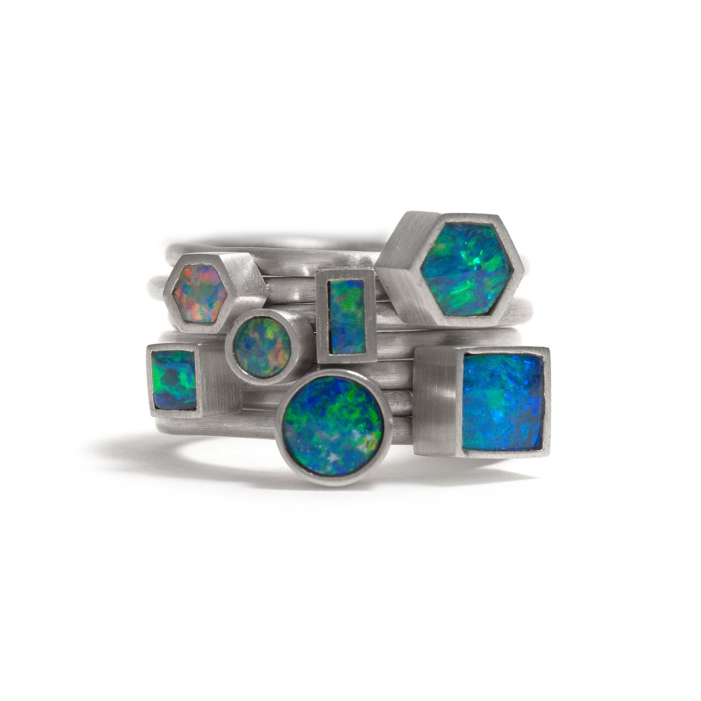 Opal Element Large Stacking Ring
