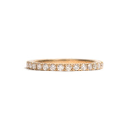 Yellow Gold and White Diamonds Side by Side Ring