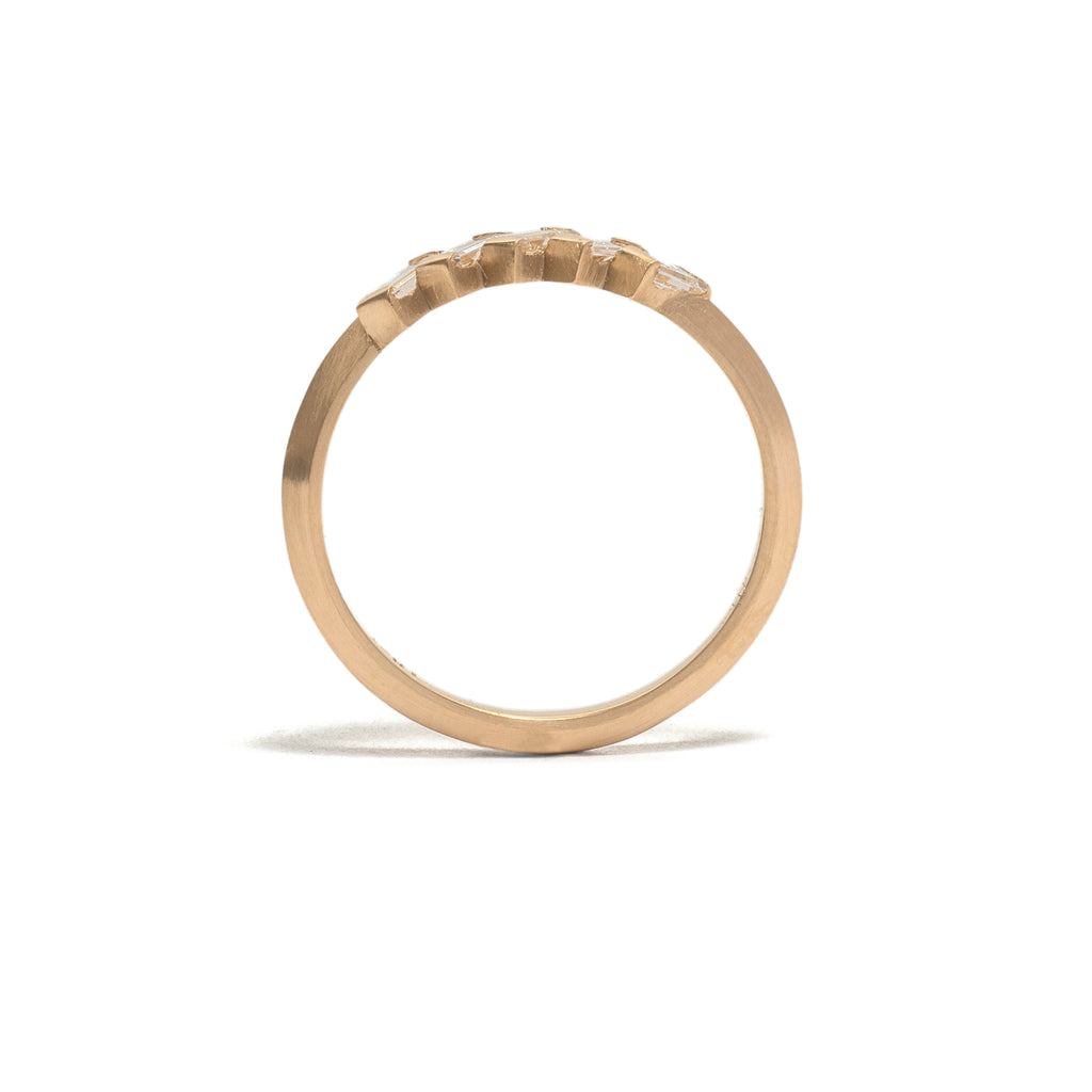 Staggered Baguette Diamond Ring