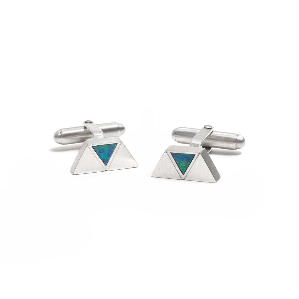 Triangle Opal Element Cufflinks